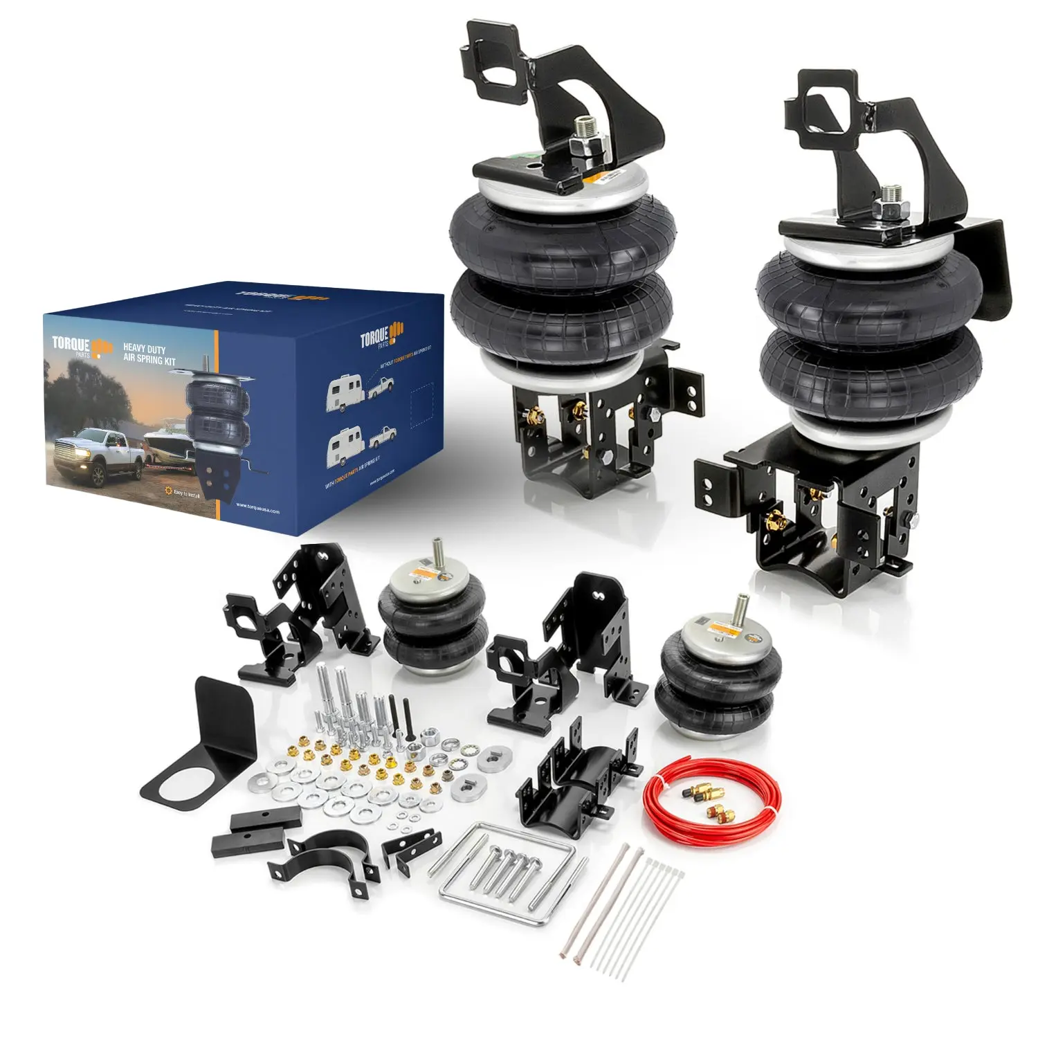 Air Bag Suspension Kit for 1999-2004, 2008-2010 Ford F350 Trucks - 2WD, 4WD Truck Load Leveler for Towing Hauling, Improves Braking Performance & Ride Quality, Vehicle