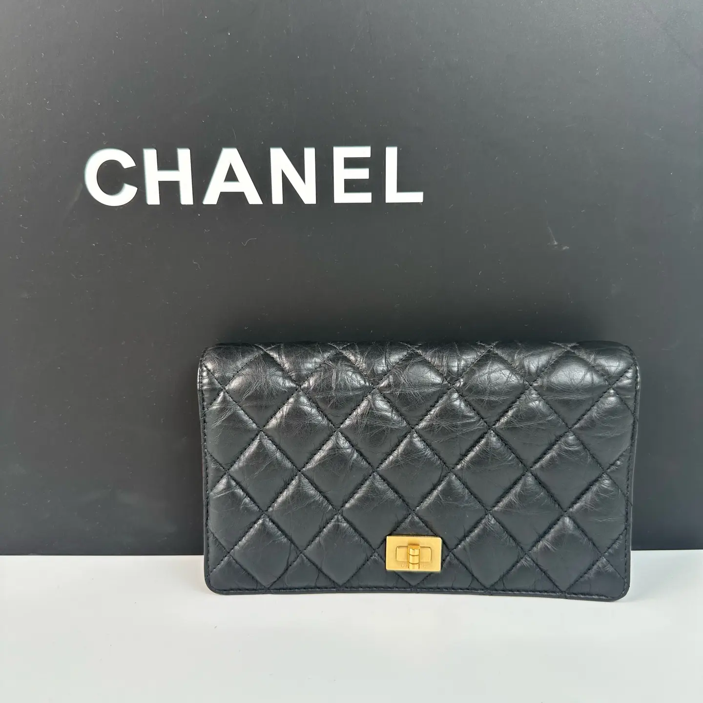Pre-owned CHANEL BLACK LAMBSKIN TK0375 CC0378