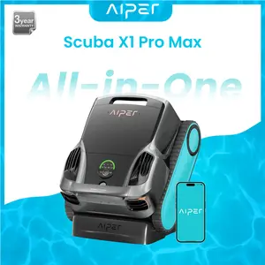 Aiper Scuba X1 Pro Max All-in-One Pool Cleaning Robot & Skimmer, with 8,500 GPH Suction, Smart Surface Parking, Perfect for for All Inground Pools
