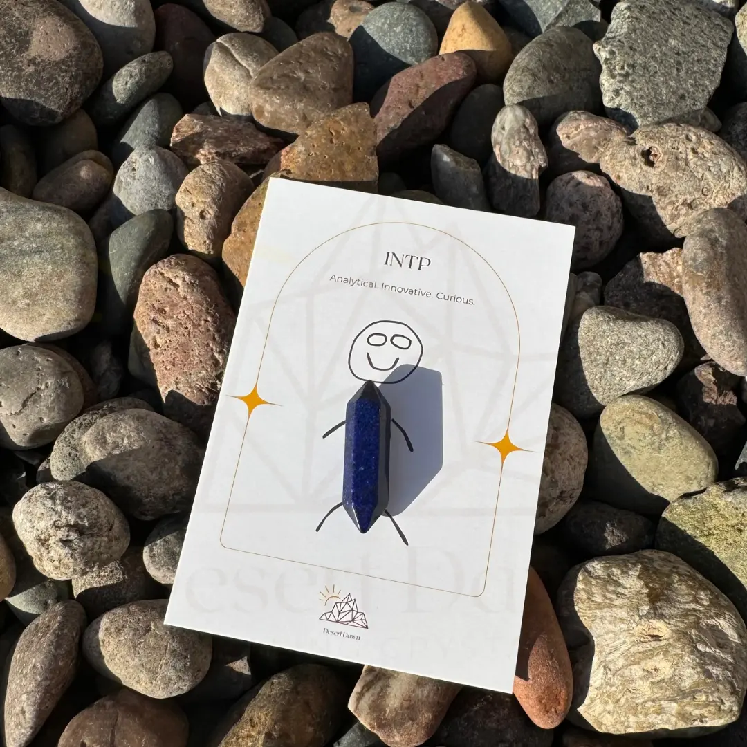 INTP Personalized Crystals for The Logician, MBTI 16 Personalities, Back to School Gift, New Friendship Gift, Sorority Gift, Gift for Her, Gem Stones for Intellectual Growth, Birthday Gift