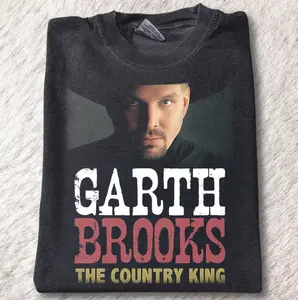 GARTH BROOKS THE COUNTRY KING Comfort Colors T-Shirt, Retro 90S GARTH BROOKS Vintage Shirt, Gift For Women and Man Unisex Womenswear Streetwear Top