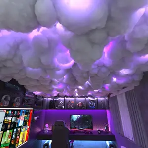 K-App-Controlled 3D Lightning Cloud LED Strip Lights, Color Changing, USB Powered, Wall Mount - Covers Up to 5m - 48