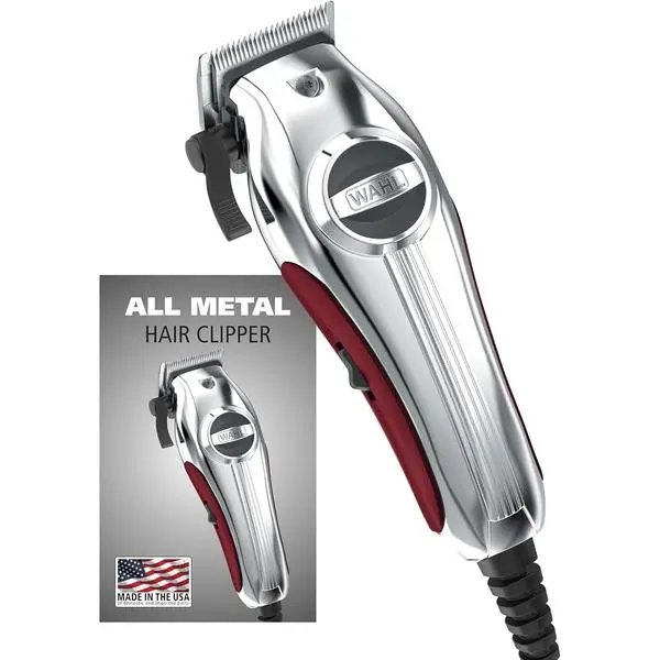 Wahl USA Pro Ultra Quiet Torque Corded Hair Clipper, Metal Housing | High Power, Cooler Operating Temperature, Ultra Quiet At Home Haircutting, Bonus Hair Clipping Guard Caddy – Model 3000097