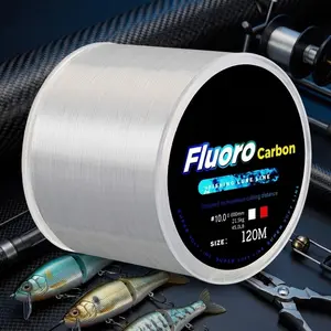 Fluorocarbon Coated High Sensitivity Fishing Line, 0.20-0.60mm 120m Sinking line, 7.15-45Lb strength, carbon leader kit for saltwater freshwater casting, durable high performance