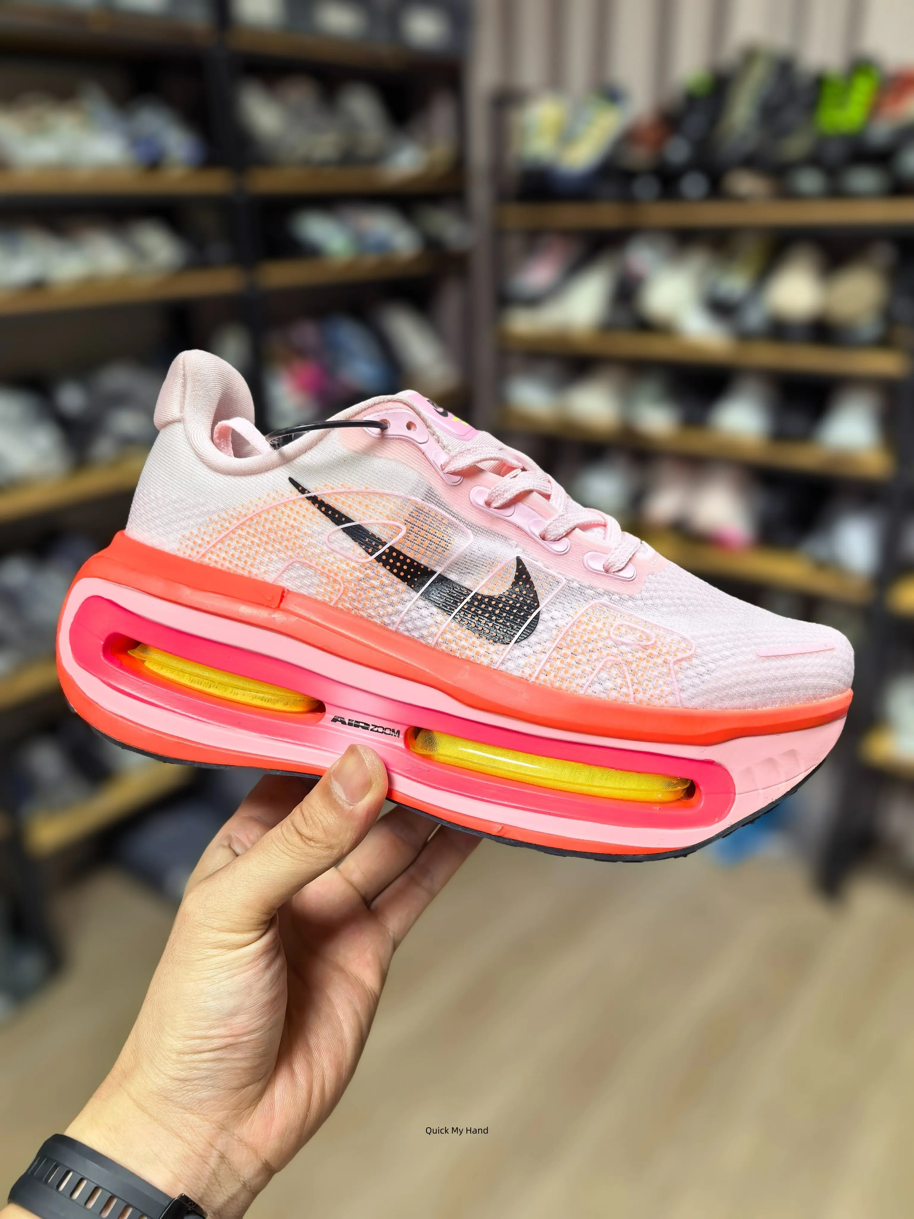 Men Women Light‑Weight Pink Orange Gradient Mesh Running Trainers, Soft Dual Air Shock‑Absorbing Cushion Sneakers, Wear‑Resistant Non‑Slip Lace‑Up Sport Shoes For Daily Jogging Workout Outdoor Wear