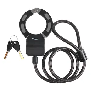 Venzio Electric Scooter Lock with 2.62FT x 8mm (0.31inch) Q235 Steel, Heavy Duty Anti-Theft Bike Lock and Keys, Portable Cable Lock for Scooter, Bicycle, E-Bike, Motorcycle, Gate, Fence, Toolbox