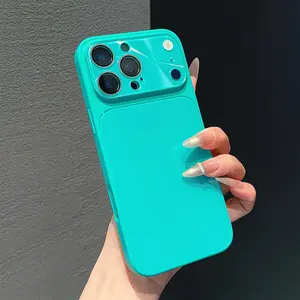 Customized Large Window Liquid Glass Mobile Phone Case with Lens Film - Compatible with iPhone 17 Pro Max, 16 Pro, 15, 14, 13, Ideal for Outdoor Use