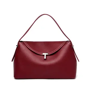 Simple and large-capacity women's crossbody bag, spring and summer light luxury commuting pillow bag, versatile handbag, genuine leather and cowhide single-shoulder bag, high-end commuting bag