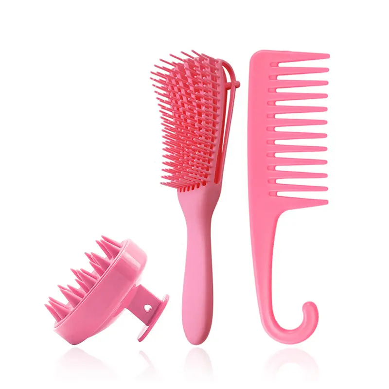 Detangling Hair Brush for Adults & Kids, Gentle on Kinky Curly Coily Wavy Hair, Wet/dry Use, Comfortable Grip, Easy to Clean, Hair Detangling Comb, Hair Care Tool, Detangler Brush, Detangling Hairbrush