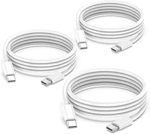 SGElectronix 3Pack USB C to USB C 20W Charging Cable 6ft Long Type C Fast Charging and Data Cable for MacBook Pro 2020/2019, for iPhone 15 Pro Max, iPad Pro12.9/11, iPad Mini 6, iPad Air 4/5 Tablet Cellphone