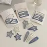 Cute Star & Love Heart & Geometric Design Hair Clips, Hair Pin Set, Casual Simple Plain Color Hair Accessories for Women & Girls, Minimalist Headwear Suitable for Side Bangs, Hair Decor, Hair Style Accessory