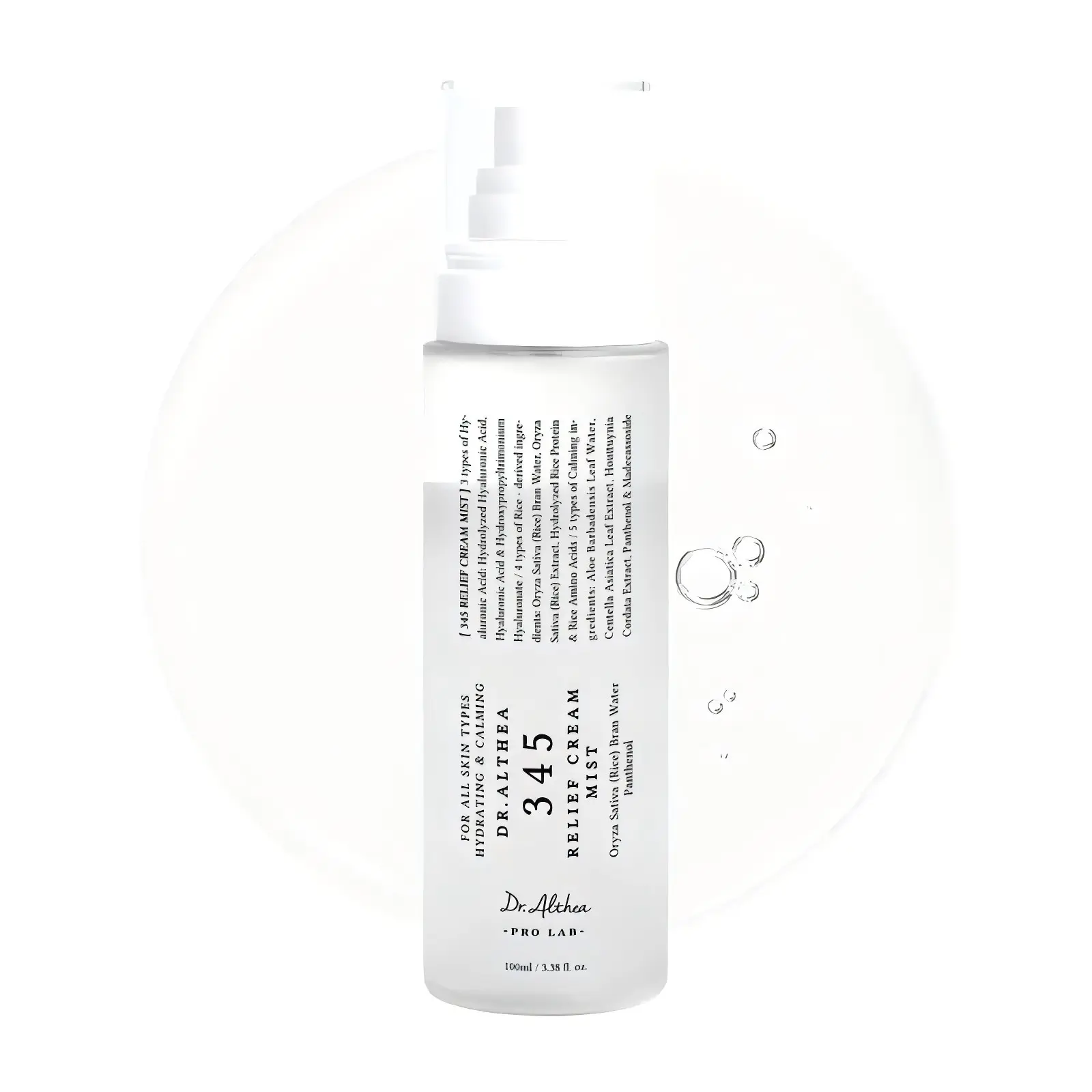 Dr.Althea Official 345 Relief Cream Mist, Lightweight Antioxidant Hydrating Mist, Soothing Care for Sensitive Skin, Vegan Korean Skincare Relief Moisturizing Cream