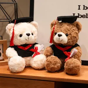 16/25CM Cute Graduate Dr. Bear Plush Toy Stuffed Bear Kawaii Toys Funny Graduation Gift Home Decor