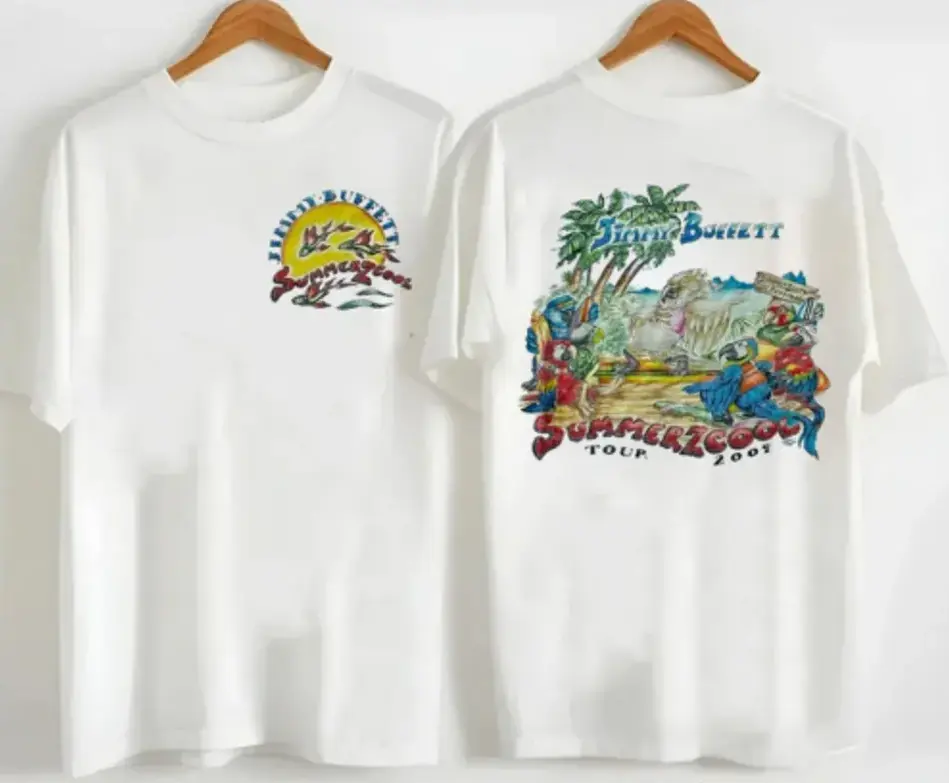 Jimmy Buffett Margaritaville T shirt, Fan T-shirt, full size, full color, for men, for women