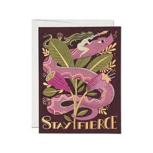 Fierce Snake Blank Card
