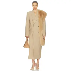 Helsa Boyfriend Coat in Toast