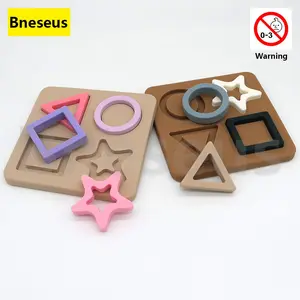 Geometric Shape Silicone Puzzle Toy, Shape Sorter, 1 Count/6 Counts Early Education Puzzle Toy, Educational Toy for Kids, Birthday Gift for Boys & Girls