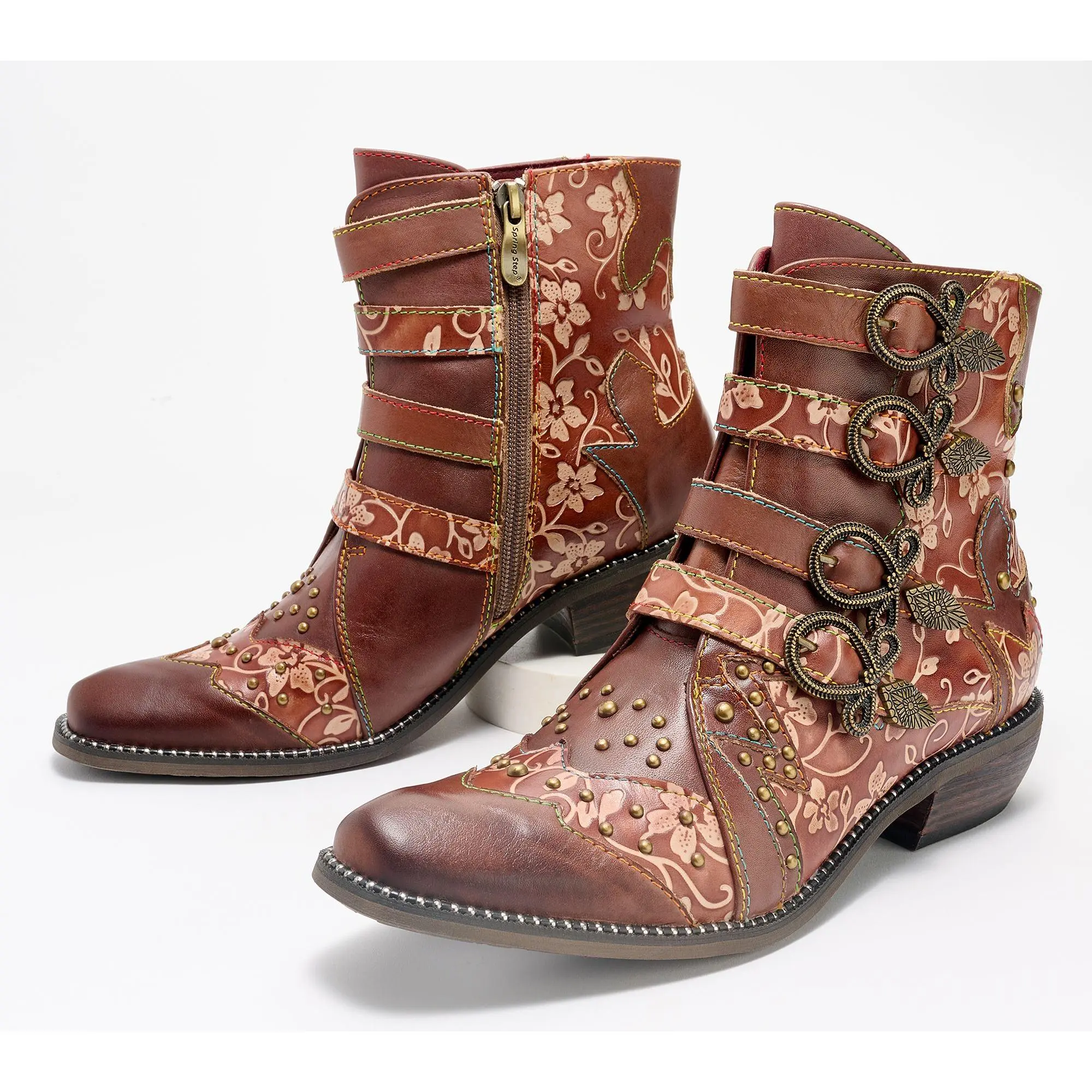 L'Artiste by Spring Step Leather Ankle Boots - Rodeha
