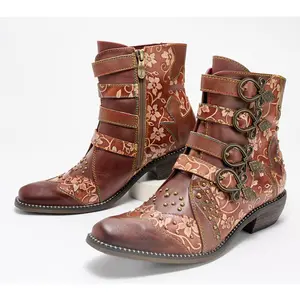 L'Artiste by Spring Step Leather Ankle Boots - Rodeha