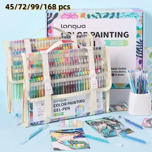 45/72/99/168 Color Gel Pens Set, Large Capacity, Handwriting Pens, Acrylic Markers, Acrylic Paint Pens, Coloring Markers, Diary Cards DIY Art Supplies, Christmas Gift, Art Materials