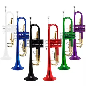 Bb Trumpet, High Quality Brass Trumpet with Storage Bag, Musical Instrument for School Band and Beginners