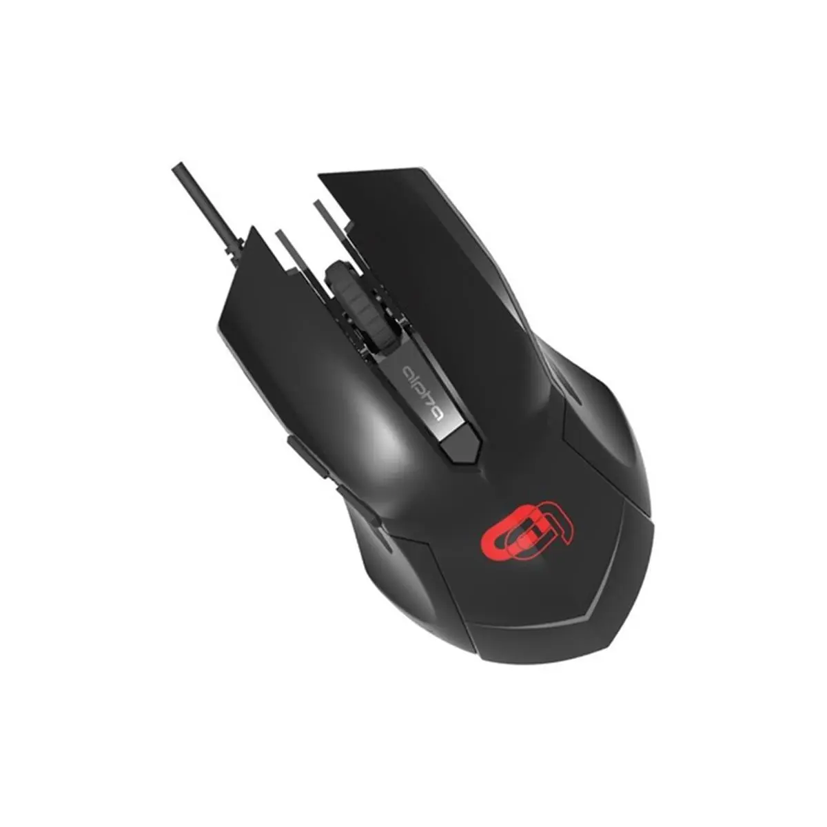 Tzumi Alpha Gaming Optical Computer Mouse - Black, Optical Sensor, Customizable DPI, Precise Clicking, Adjustable Scroll Settings, LED Backlight