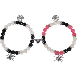 Spider Matching Bracelets for Women Men Halloween Bead BFF Bracelet for Lover or   in Halloween Party