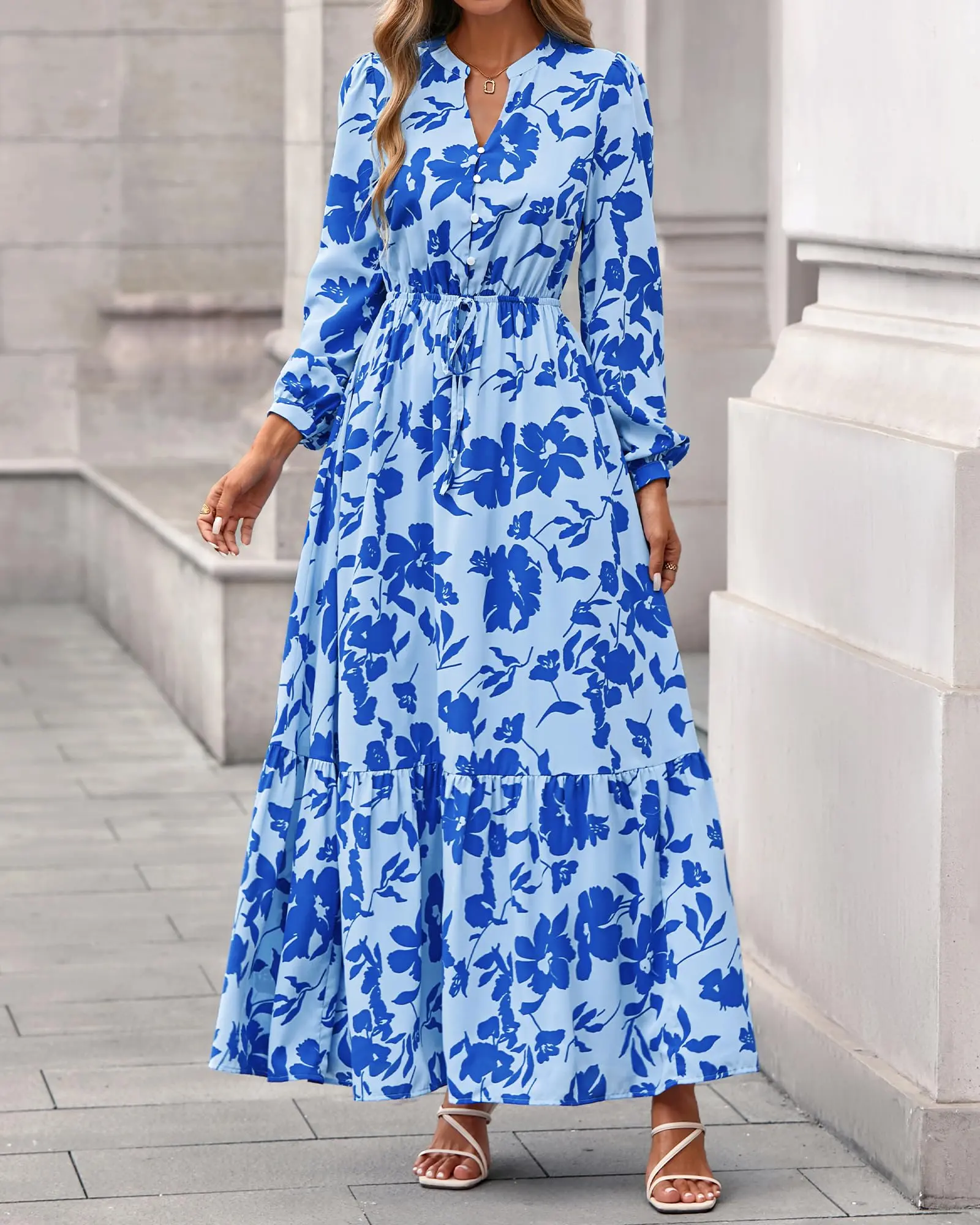 BTFBM Women Boho Maxi Dress Fall Fashion 2026 Floral Long Sleeve V Neck Button Pockets Flowy Vacation Wedding Dresses#Clearance - TikTok Shop BTFBM Women Boho Maxi Dress Fall Fashion 2026 Floral Long Sleeve V Neck Button Pockets Flowy Vacation Wedding Dresses#Clearance - TikTok Shop