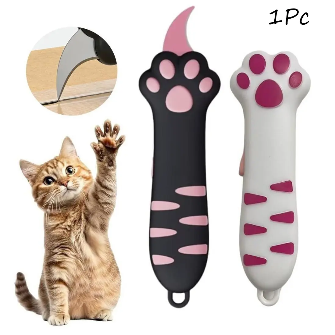 2026 New Expandable Cat Claw Knife Cute Cat Design Manual Unpacking Opening Tool Portable Cat Claw Opener for Home Use Box Packing Seal Cutter Gift for Cat Lovers, Multi-Functional Practical Razor, Easily Opens Cardboard, Carton and Packaging