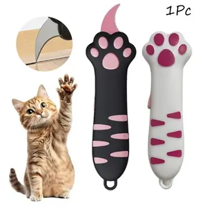 2026 New Expandable Cat Claw Knife Cute Cat Design Opening Tool Portable Cat Claw Opener for Home Use Box Packing Seal Cutter Gift for Cat Lovers, Multi-Functional Practical Razor, Easily Opens Cardboard and Packaging