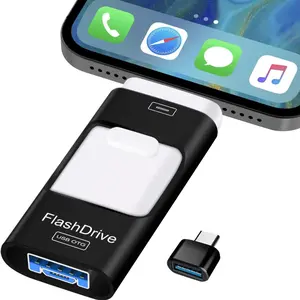 High-Speed USB 3.0 Flash Drive, 3-In-1 Storage Device with Free Type-C Adapter, Compatible with Android and PC, Class 10 Memory Speed