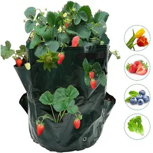 7 Gallon Multi-Port Strawberry Bag, Reusable Garden Balcony Planting Bag, Strawberries Tomato Growing Pouch