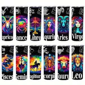 Constellation themed coffee cup, 1 20 oz stainless steel thermos cup with lid straw, constellation design water cup, Valentine's Day gift, travel mug, Stainless Steel Rooster Tumbler Customized Chivas Soccer Stranger Things cecily bauchmann bottles