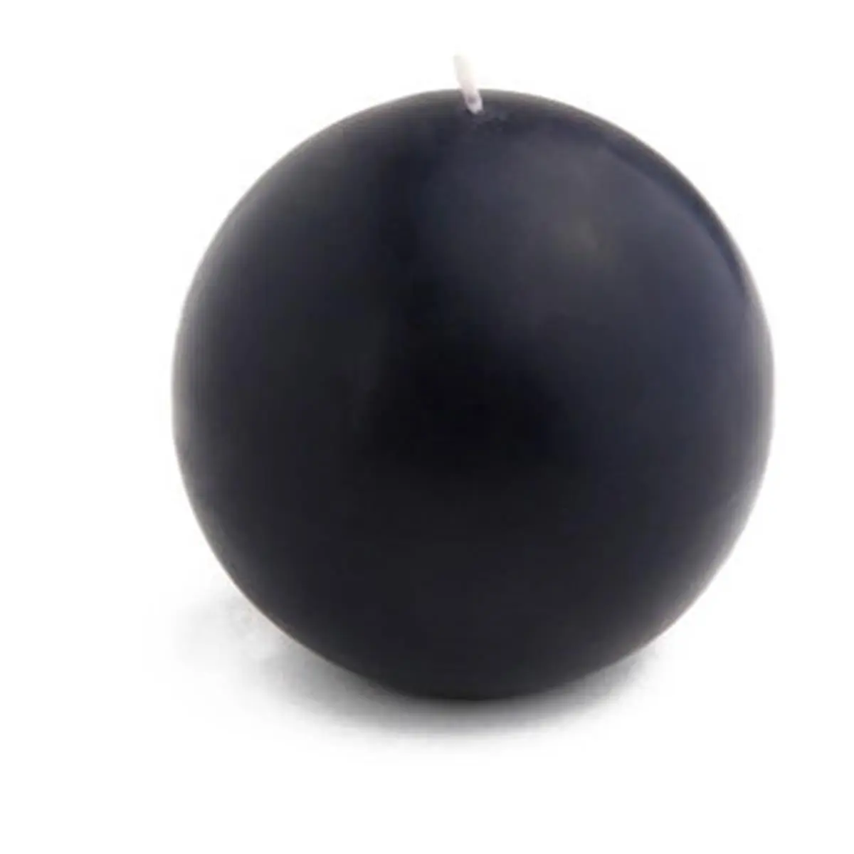 212 MAIN Ball Candles 2-Piece Set, 4 Inch Black Solid Wax Spheres, Unscented with 56-Hour Long Burn Time for Room Decoration