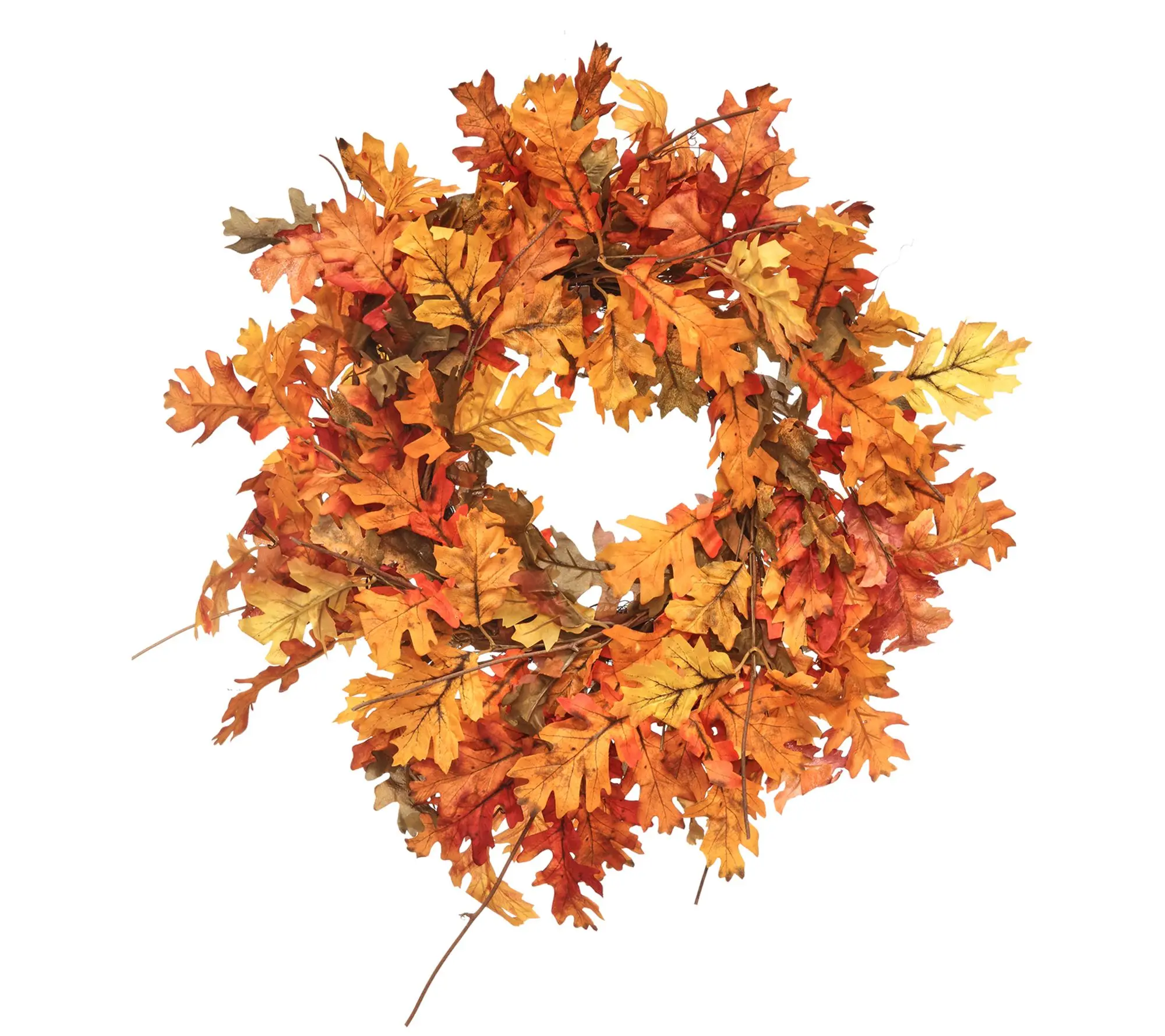 24" Harvest Bounty Oak Leaf Wreath by Valerie