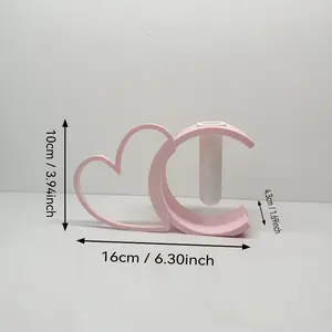 Romantic Hollow Heart Shaped Vase Decor 16cm x 10cm x 4.3cm Unique Floral Arrangement Ornament for Home Decor