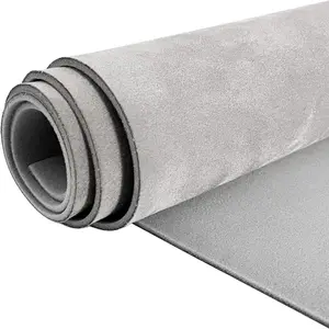 96" * 60" Light Gray Car Suede Headliner with Foam Backing 1/9" 3mm Automotive Upholstery Liner for Car Roof Trim