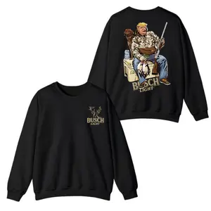 Hunter Trump With Busch Light Beer 2 Siders Sweatshirt, Trump and Your Hunt Dog, Hunting Season, Sweatshirt For Men, For Women