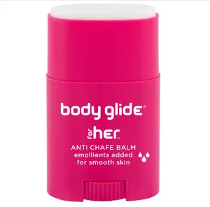 Body Glide For Her Anti Chafe Balm | Chafing stick with added emollients | Great for dry, sensitive skin and/or sensitive areas | Use on chest, bra, butt, groin, arm, and thigh chafing | 0.8oz