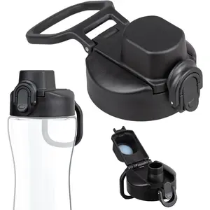 Replacement Lid Compatible with Cirkul Water Bottle Stainless Steel/Plastic 12oz 22oz 32oz 42oz Accessories Auto Flip Lid BPA-Free Replacement Cap No Leak Replacement Accessories 1 Pack Drinkware