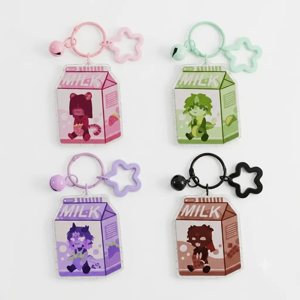 Unstable Universe Clear Acrylic Keychains, Wifies, ParrotX2, Wifies, End Crystal, Spyglass, Wemmbu