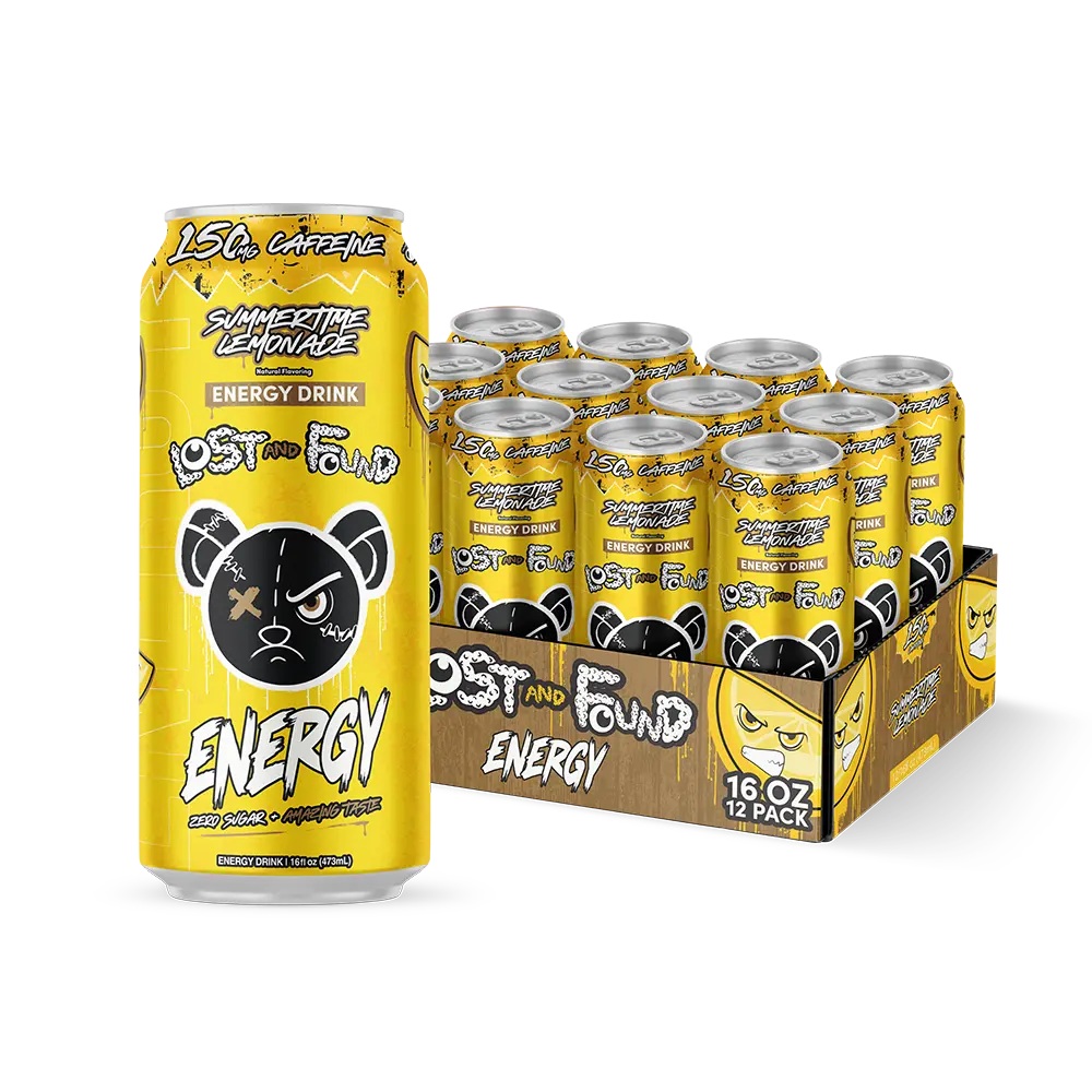 Lost and Found Energy Drinks Sugar Free - Zero Sugar with Amazing Taste, Caffeine, 1g of Taurine, + Electrolytes - Great Tasting Flavors