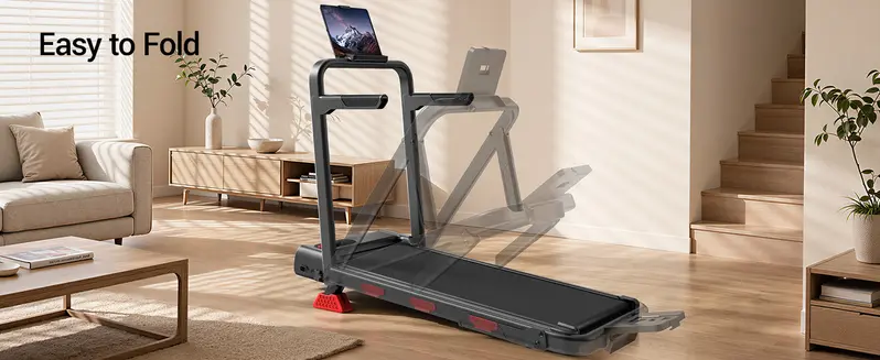 Umay walking pad Folding Walking treadmill for Home/Office, 16% Incline, Handrails, 300 lbs Capacity indoor walking machine  summerwins tiktokshopbacktoschool Portable Walking Pad Foldable Walking Treadmill