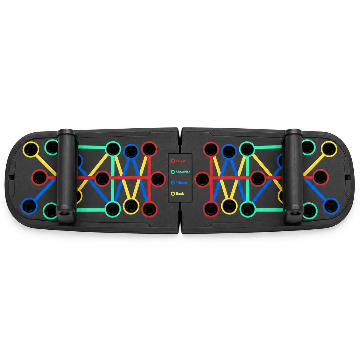 Portable Foldable Push Up Board - Strength Training Equipment, Home Workout Gear, Chest Workout Trainer, Multifunctional Fitness Equipment with Color-Coded Guides, 2 Handles for Core Training