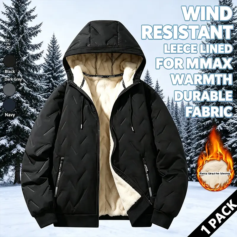 Women’s solid-color fleece-lined warm zip-up jacket with anti-theft pockets; casual hooded outerwear that suits everyday wear; suitable for autumn and winter, Christmas outfits, thick outer layer, and going-out tops; new fall arrival.