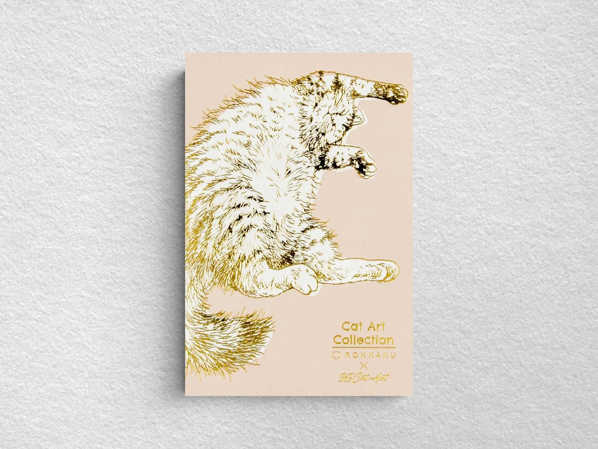 Rokkaku Cat Art Collection Postcard - Sleepy