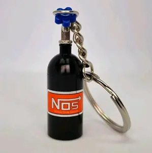 Signed NOS Nitrous Bottle Keychain -- Black