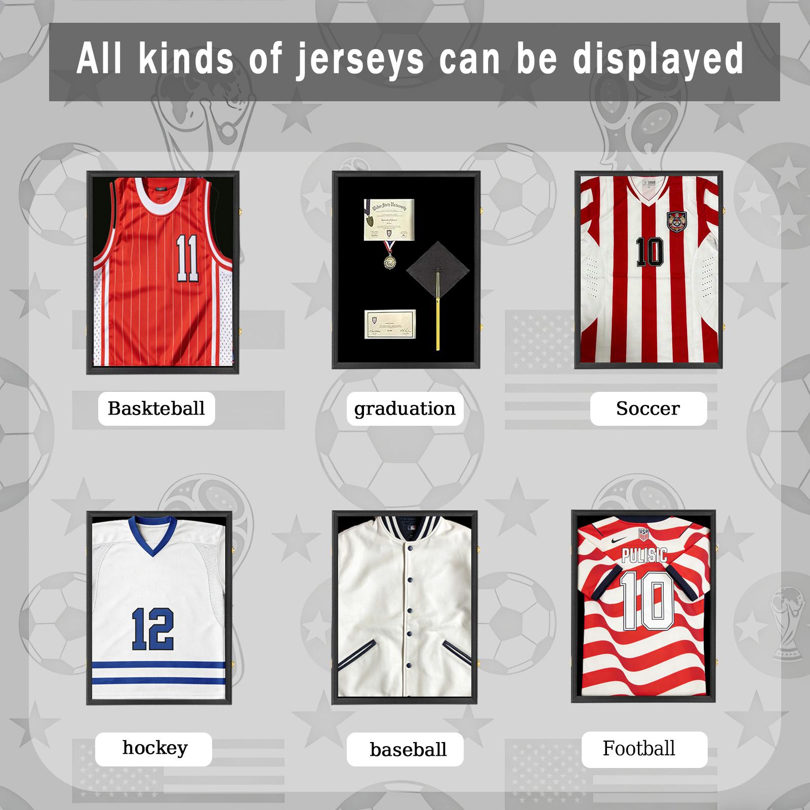 Buy 1 Get 1 Free Card Frame – Jersey Frame Display Case with 98% UV Protection for Football, Baseball, Basketball, Hockey, Soccer, Uniform & T-Shirt