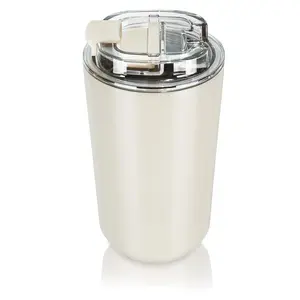 15oz Insulated Travel Mug, Stainless Steel Coffee Cup, Insulated Tumbler, Mini Size, Suitable For Men And Women, Ideal For Office Use, Stylish Design, Vacuum Insulated To Keep Drinks Hot Or Cold For Hours, Leak-Proof Flip Lid, Dreamy Colors, Reusable