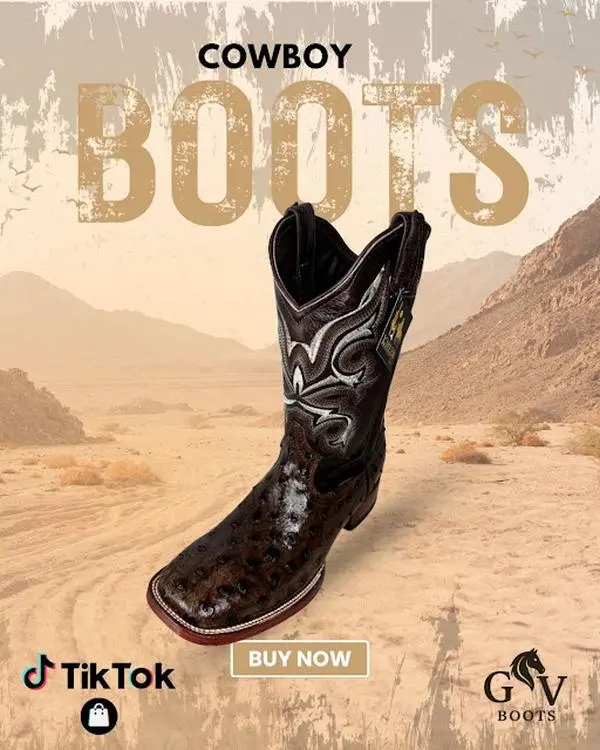 Botas de Avestruz Café